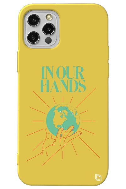 WANNA PROTECT iPhone 13 Pro Yellow Color Premium Velvet Inside World Patterne...