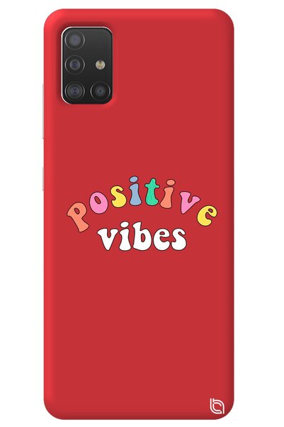 WANNA PROTECT Samsung A51 Red Color Premium Velvet Inside Positive Patterned ...