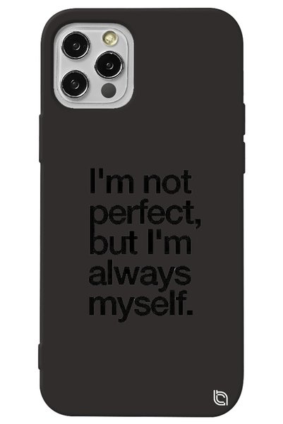 WANNA PROTECT iPhone 12 Pro Max Black Color Premium Velvet Inside Myself Patt...