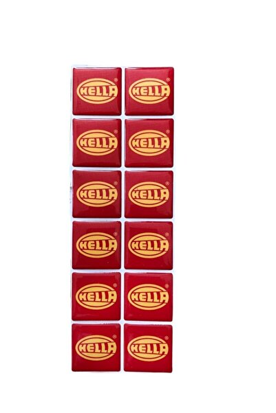 CMS OTO AKSESUAR Hella Drop Label Scale 12 Pieces - Plate Scale Sticker - Red...