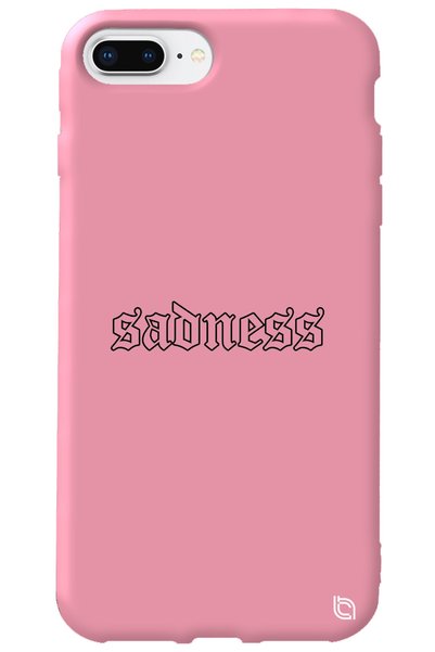 WANNA PROTECT iPhone 8 Plus Pink Color Premium Velvet Inside Sadness Patterne...