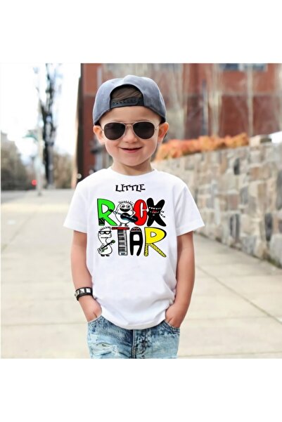 ScubaPromoTurkey ليتل روك ستار عضوي مطبوع باللون الأبيض