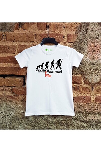 SCUBAPROMO Evolution Revolution crna dječja unisex majica sa printom
