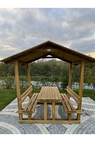 Korun Ahşap Çatılı Piknik Masası