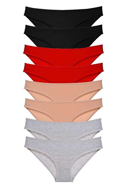 Royaleks 8 Piece Set Lycra Women's Panties Black