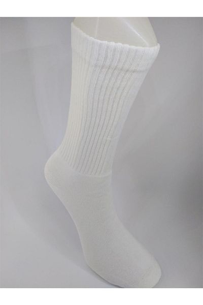 tozluoğlu White Sports Socks with Towel