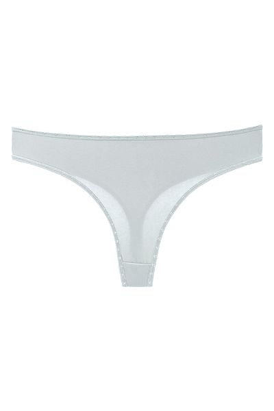 HNX Chiloți tanga de damă de bază din cauciuc inimă din bumbac alb