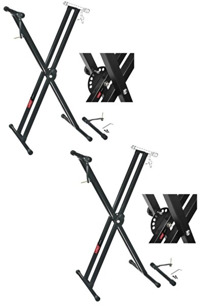Lastvoice Ks-04dx 2li Set Çift Profilli 7 Kademeli Üst Segmen Org Sehpası Sta...