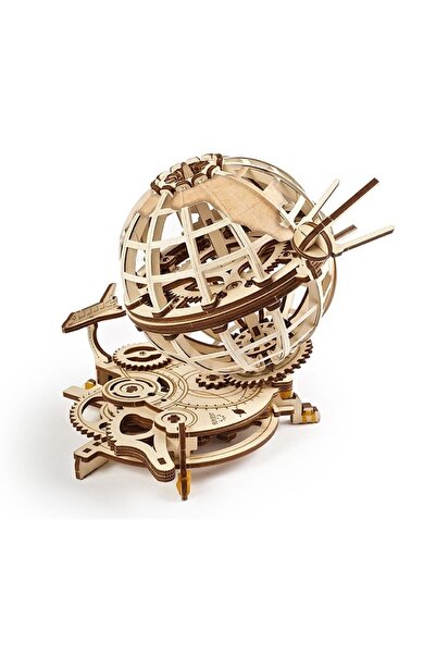 Ugears 3D пъзел, Глобус, Ugears, дърво, 184 части