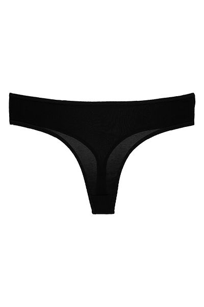 HNX Chiloți tanga de damă de bază din cauciuc inimă din bumbac negru