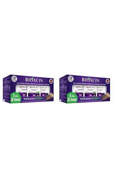 Bioxcin Black Garlic Shampoo 3 Al X 2 Pieces