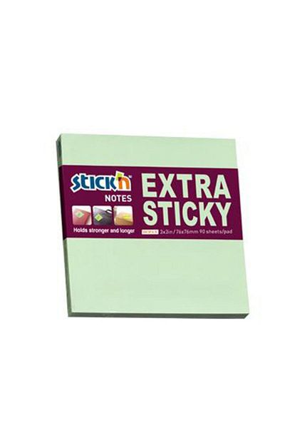 Gıpta Hopax Stickn Adhesive Note Paper Extra 90 Sheets 76x76 Mm Pastel Green