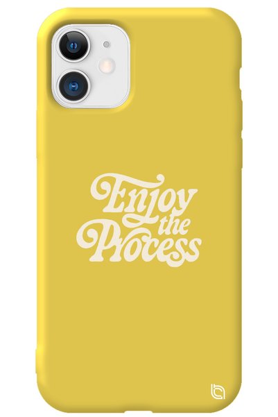 WANNA PROTECT iPhone 11 Yellow Color Premium Enjoy Patterned Silicone Phone C...