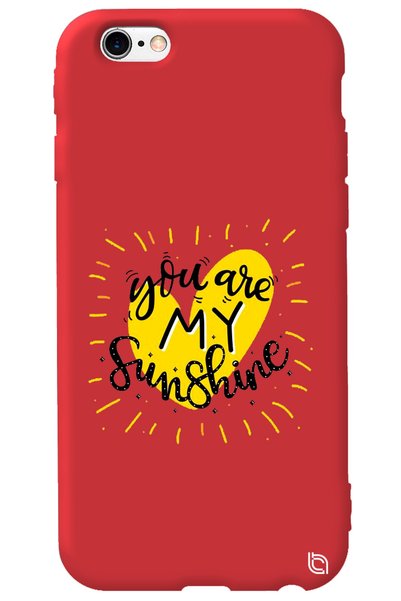 WANNA PROTECT iPhone 6 Plus Red Color Premium Velvet Inside Sunshine Patterne...