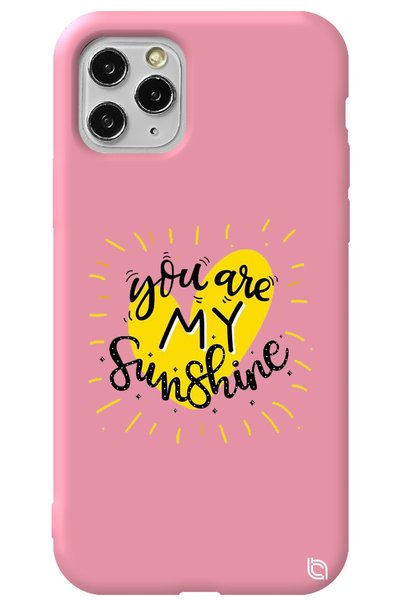WANNA PROTECT iPhone 11 Pro Max Pink Color Premium Velvet Sunshine Patterned ...