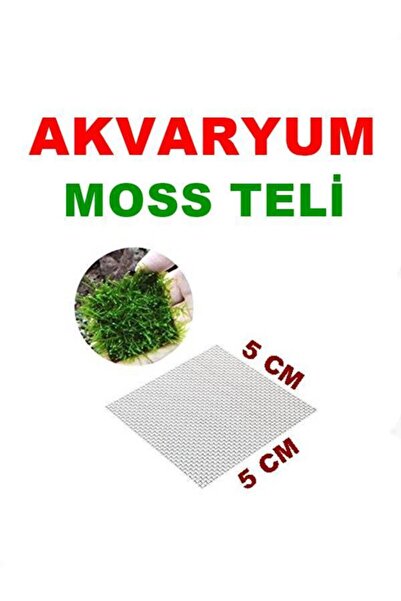 ARCAN 5x5 Cm 5 Adet - Akvaryum Bitki Yosun Sarma Paslanmaz Çelik Moss Teli 30...