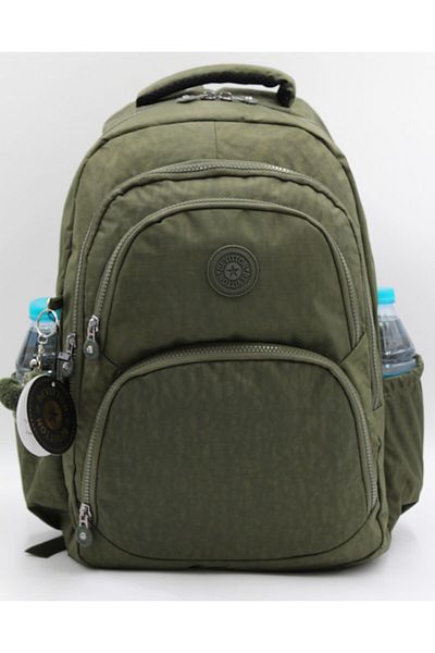 Bevitton Rucsac de școală din țesătură kaki impermeabil 2100
