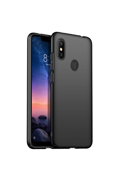 Ekolaks Xiaomi Redmi Note 6 Pro Kılıf Matte Silikon Premium Slim Siyah + Stylus Dokunmatik Kalem