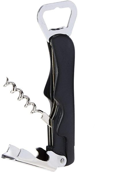 CEPHOME 3-Function Opener Corkscrew Set-black-stainless
