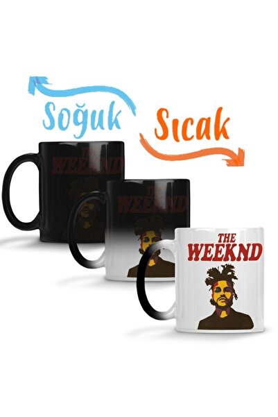 Baskı Dükkanı The Weeknd Sihirli Kupa Bardak Porselen