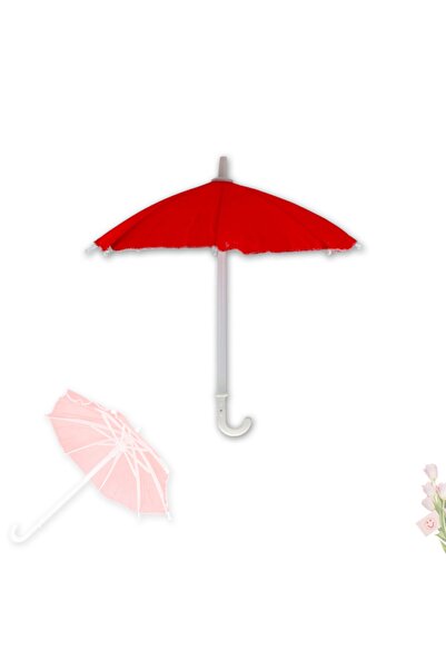Süsle Baby Party Dekoratif Süs Şemsiyesi, 25 Cm - Kırmızı