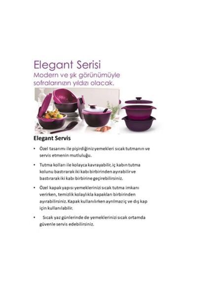Tupperware Elegant Servis 3.25 Lt Mikrodalga Fırın Isıtma Tenceresi Hsgl