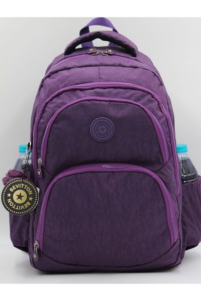 Bevitton Purple Waterproof Fabric Unixes Backpack School Bag 2100 Model