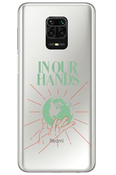 WANNA PROTECT Xiaomi Redmi Note 9S World Pattern Patterned Transparent Silico...