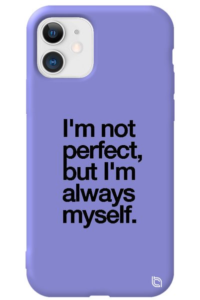 WANNA PROTECT iPhone 11 Lilac Colored Premium Velvet Inside Myself Patterned ...