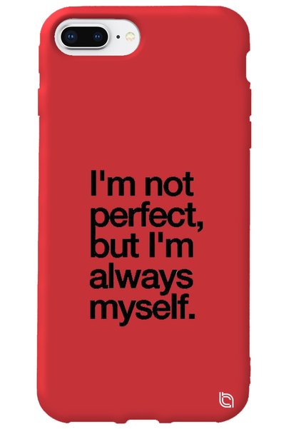 WANNA PROTECT iPhone 7 Plus Red Color Premium Velvet Inside Myself Patterned ...