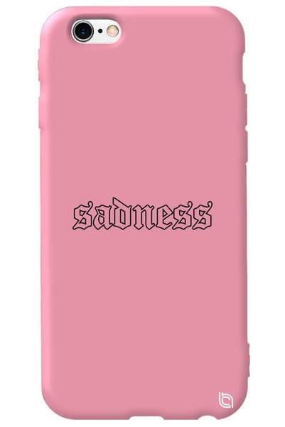 WANNA PROTECT iPhone 6 6S Pink Color Premium Velvet Inside Sadness Patterned ...