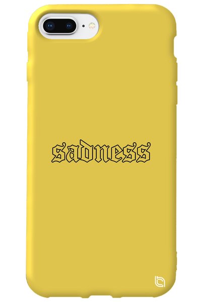 WANNA PROTECT iPhone 8 Plus Yellow Color Premium Velvet Inside Sadness Patter...