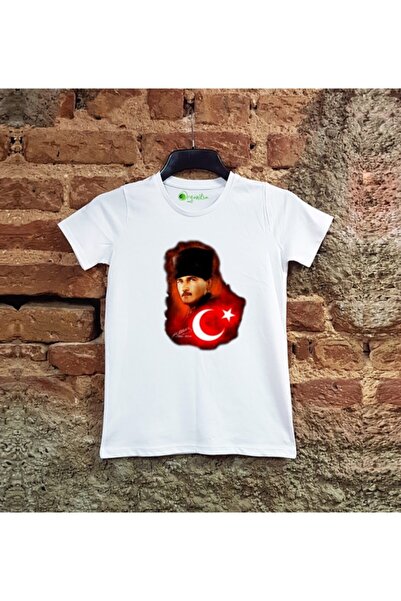 SCUBAPROMO Ataturk Al Bayrak crna unisex dečija majica sa printom