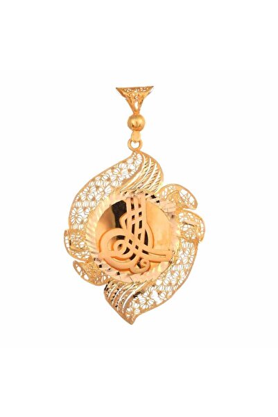 Mücevher Dünyası 22 Ayar Tuğralı Füzyon Kolye Ucu Altın Madalyon - 6,06 Gr.