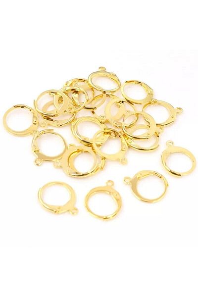yiğit aksesuar Earring Hook Moon Hook 10 Pieces Gold