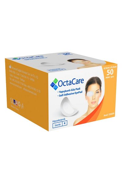 Octacare 50 Pieces Sterile Eye Pads 6.5cm X 9.5cm