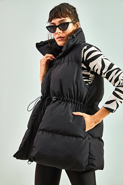 Bianco Lucci Women's Inflatable Vest with Elasticated Collar and Waist