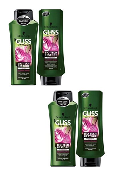 Gliss 2' Li Bio-tech Restore Shampoo 360 مل + بلسم 360 مل