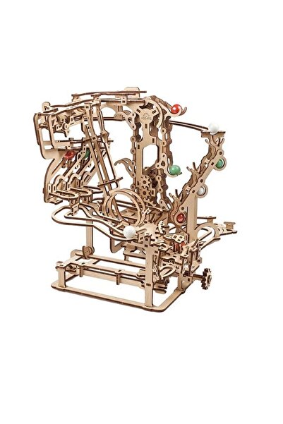 Ugears 3D пъзел, Писта за топчета с верижен подемник, Ugears, дърво, 400 части