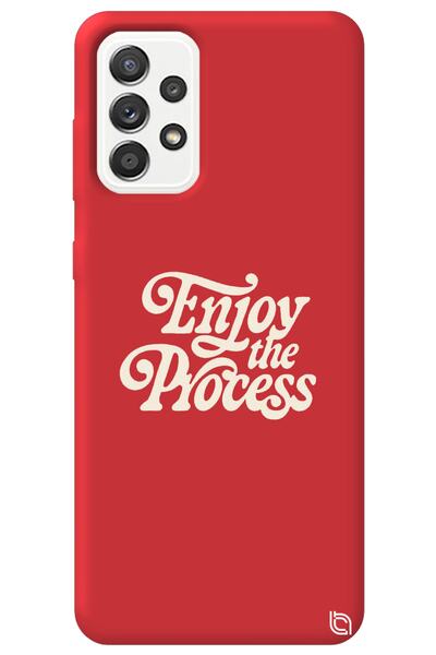 WANNA PROTECT Samsung Galaxy A52 Red Color Premium Enjoy Patterned Silicone P...