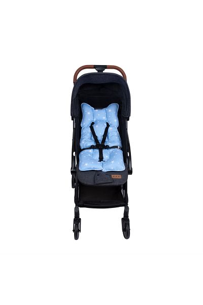 Sevi Bebe Blue Star Patterned Stroller and Car Seat Cushion