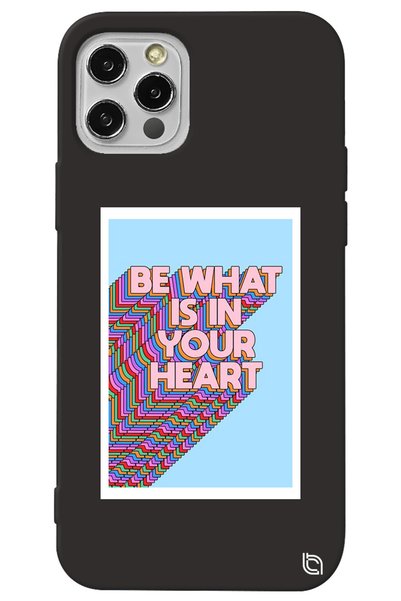 WANNA PROTECT iPhone 13 Pro Max Black Color Premium Velvet Heart Patterned Si...