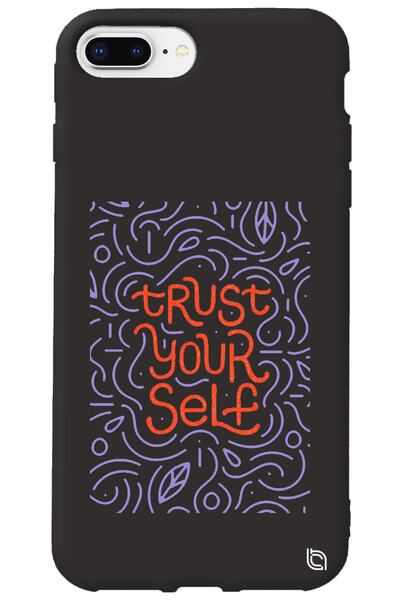 WANNA PROTECT iPhone 8 Plus Black Color Premium Velvet Inside Trust Patterned...
