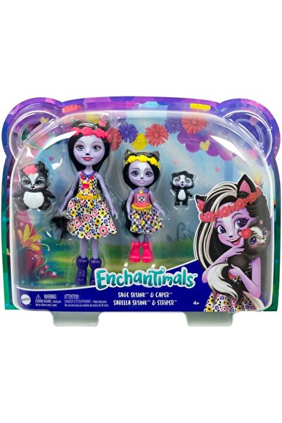 Enchantimals Kız Kardeş Bebekler Kokarca Sage Ile Caper Ve Sabella Ile Striper Hcf82
