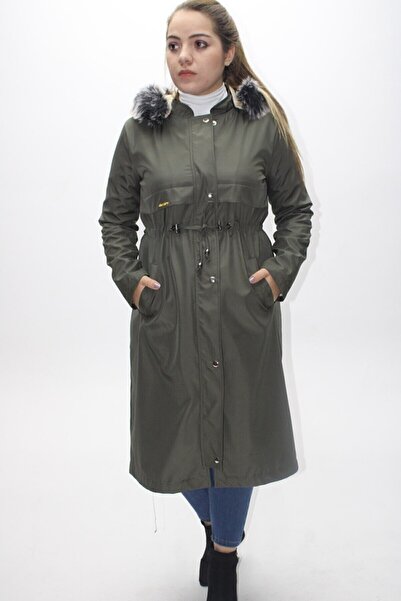 KMK Palton și palton Bondic pentru femei, cu glugă din lână, cu glugă, rezist...