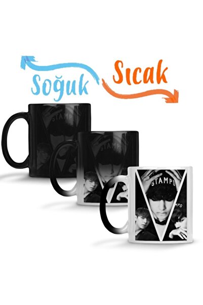 Baskı Dükkanı Btsbangtan Sonyeondan Dark Kim Taehyung Sihirli Kupa Bardak Por...