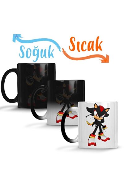Baskı Dükkanı Shadow The Hedgehog Sonic Sihirli Kupa Bardak Porselen