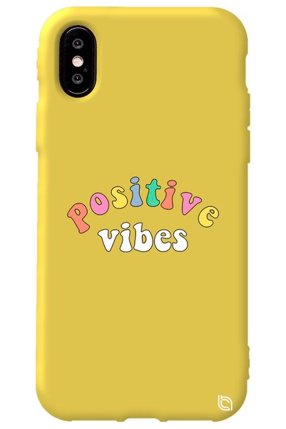 WANNA PROTECT iPhone XS Yellow Color Premium Velvet Inside Positive Patterned...