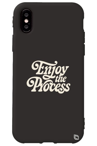 WANNA PROTECT iPhone XS Black Color Premium Enjoy Patterned Silicone Phone Ca...