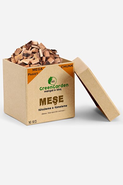 GreenGarden Meşe Tütsüleme Aroma Odun Parçaları - Mangal Barbekü Tütsü Ve Aroma Ahşap Parçaları - Meşe - 10 Kg